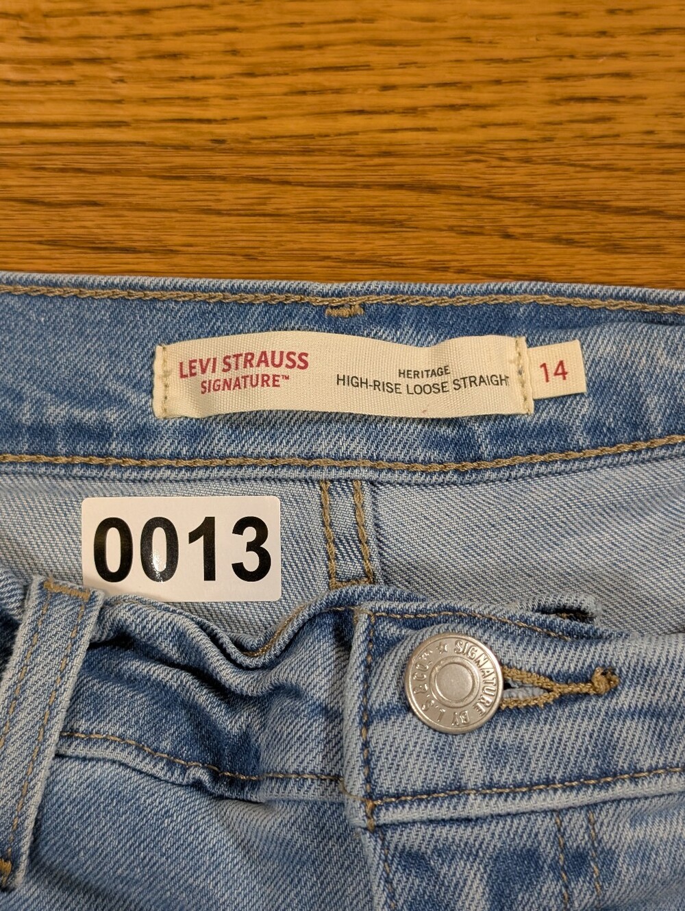 Levi Strauss Signature Heritage High Rise Loose Straight Jeans Size 14 W32 - Picture 4 of 9